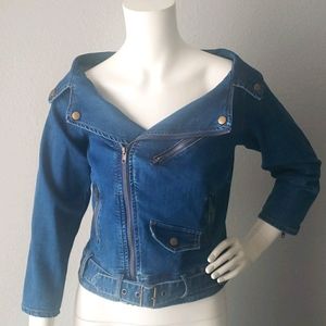 FASHION NOVA jeans jacket top
